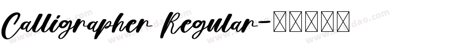 Calligrapher Regular字体转换